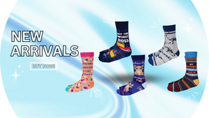 New designs and the best styles. Comfort with vibrant designs! New Socks!