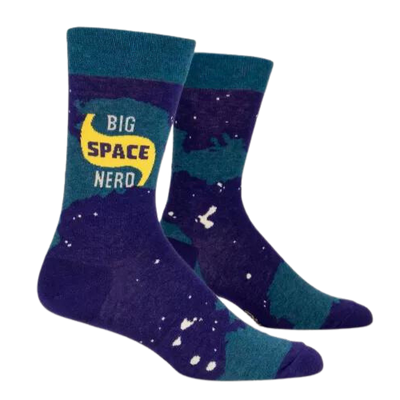 I mean, all those stars and planets and black holes and stuff? How can you NOT nerd out? Men's shoe size 7-12. 50% combed cotton; 47% nylon; 3% spandex.