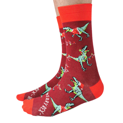 Merry Rex-Mas Socks - Sock Bar
