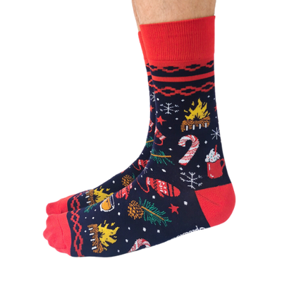Embrace your mischievous side with these quirky socks that proudly declare your spot on Santa's naughty list.