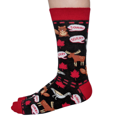 Sorry socks for women featuring a playful apology design, soft comfortable fabric, and a fun way to say sorry with style.