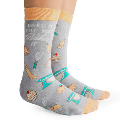 Fake it till you bake it.  The Uptown Sox offers fun and colorful novelty socks that will bring excitement to your wardrobe and your life. 