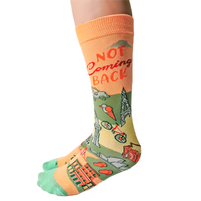 Not Coming Back - Bon Voyage Women's Crew Socks