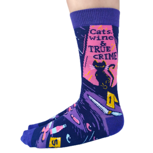 CATS, WINE AND CRIME NEW CREW SOCKS THE SOCK BAR