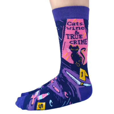 CATS, WINE AND CRIME NEW CREW SOCKS THE SOCK BAR