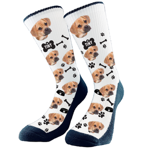 Get custom socks with your very own fur babies face on them! They make the perfect gift Excellent for any holiday, birthday, or anniversary! Every pair is made to order in Alberta, Canada.   Valentine's Day, Mother's Day, Birthday's and Anniversaries really make these custom socks the perfect gift.