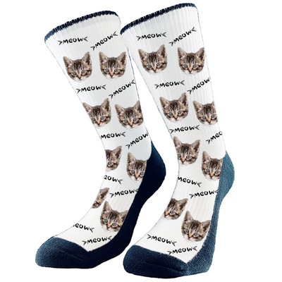 Custom Pet Socks - cat Socks For Men and Women, cat Lovers, cat GIft,Funny Pet Socks, Personalized cat Socks, Customized Cat Socks, Cat Face on Socks